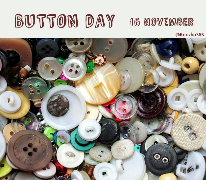 Roozha365's tweet image. ۱۶ نوامبر #روز_دکمه است. روایت است که دکمه اولین‌بار در قرن سیزدهم، در آلمان استفاده شد و تا به امروز نه تنها یکی از مهم‌ترین نکات کلیدی دنیای مد است بلکه طرفدارهای خودش را نیز دارد
#روزها
#Buttonday
t.me/Roozha365