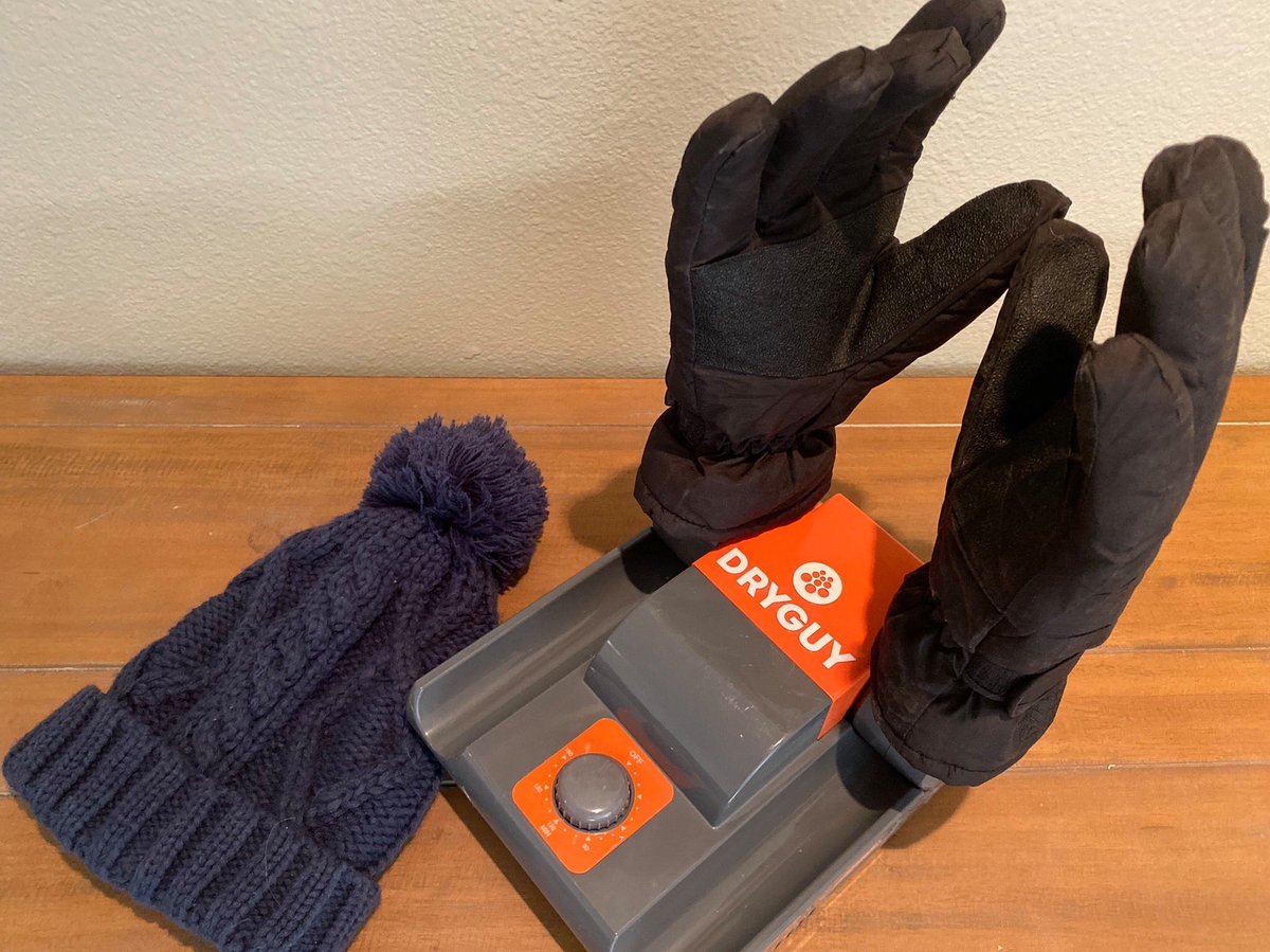 #Fall and #Winter #ProTip: Even if they aren't wet, put your #gloves on your DryGuy to warm them up before you head out.