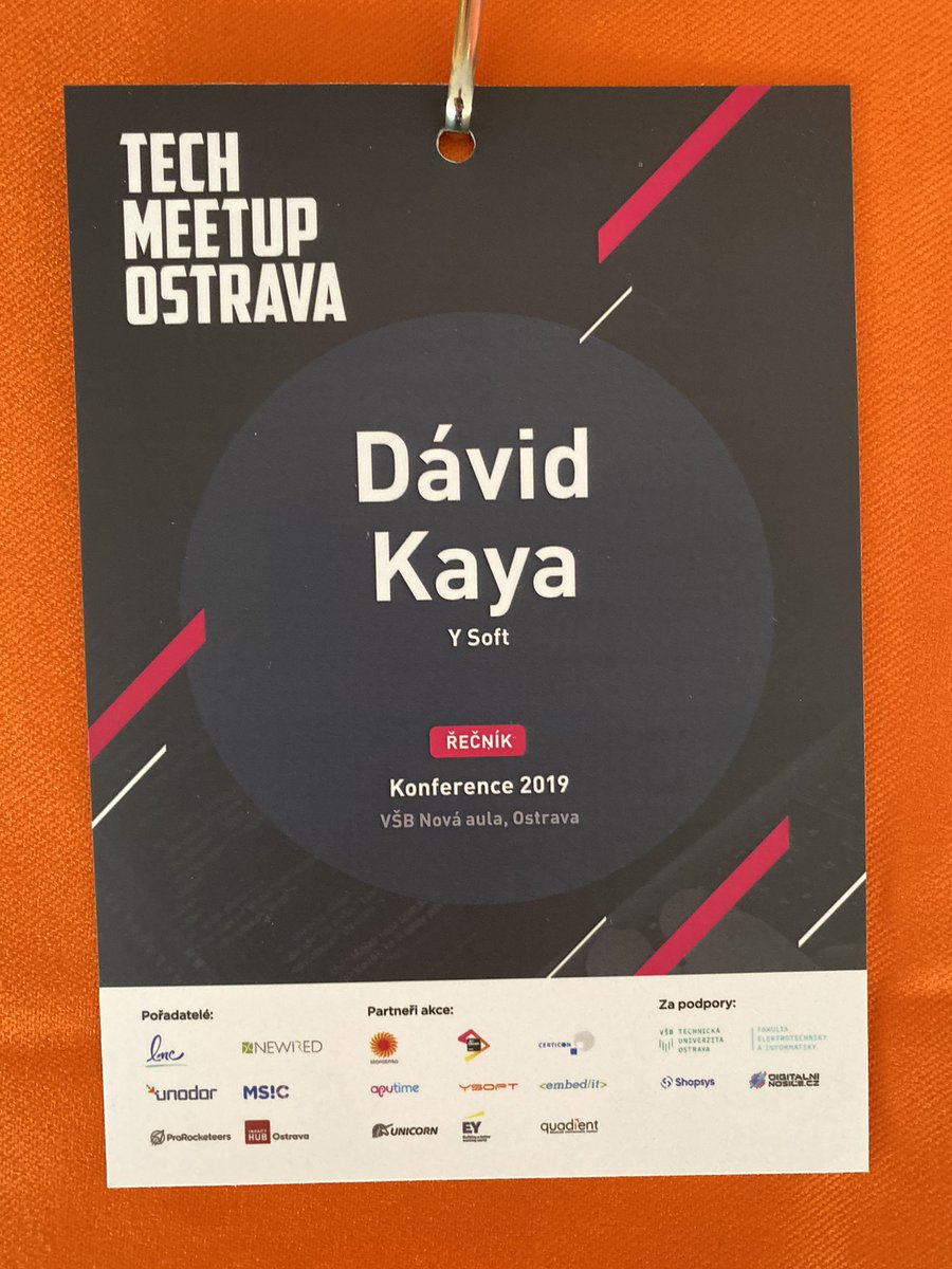David_Kaya's tweet photo. I will speaking about all the interesting things related to printers today at TechMeetup conference in Ostrava! Come say hello at Y Soft booth or see you at 13:30 (Ostrava Inspires stage). #techmeetup #techmeetupostrava #conference #ysoft #joinysoft #ysofter https://t.co/y9eUY7mF5T