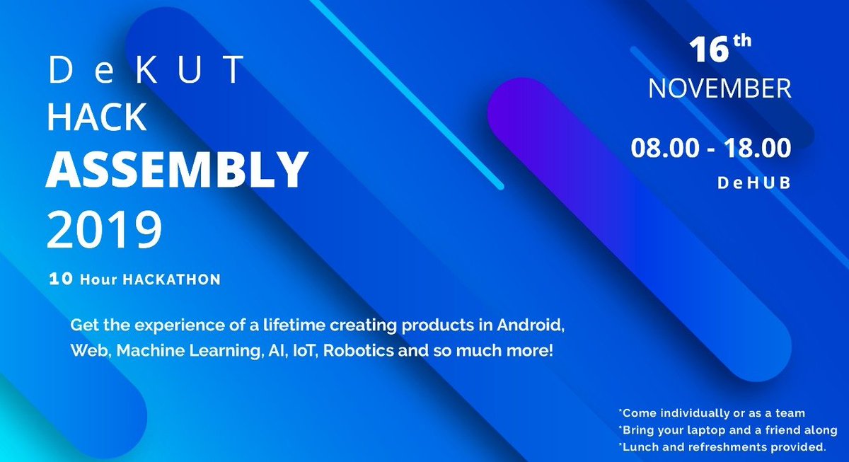 TechDekut's tweet photo. Another one Making the world a smarter place through technology @DeKUTkenya @IamPablo @MartinShakesp9 #HackAssembly19 #MSFTStudentPatner @techdekut @csokimathi @dsc_kimathi #GoogleDevelopers #DSCSSA https://t.co/1egxy4vn3Q