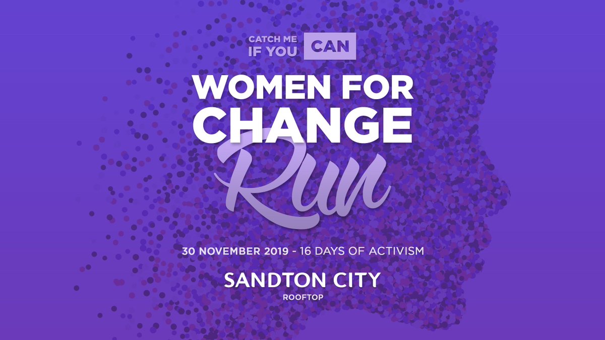 SandtonCity's tweet photo. @CMIYC_Run and @SandtonCity invite all women to come together to join the annual Women For Change 8km Run against Gender Based Violence on 30 November 2019 from 7am.

Enter here: https://t.co/4gn9JIcS5s or 
or register at in-store at @SportsmansW. 

#IconicSandton #52IconicWeeks https://t.co/AfVtj3gpH1