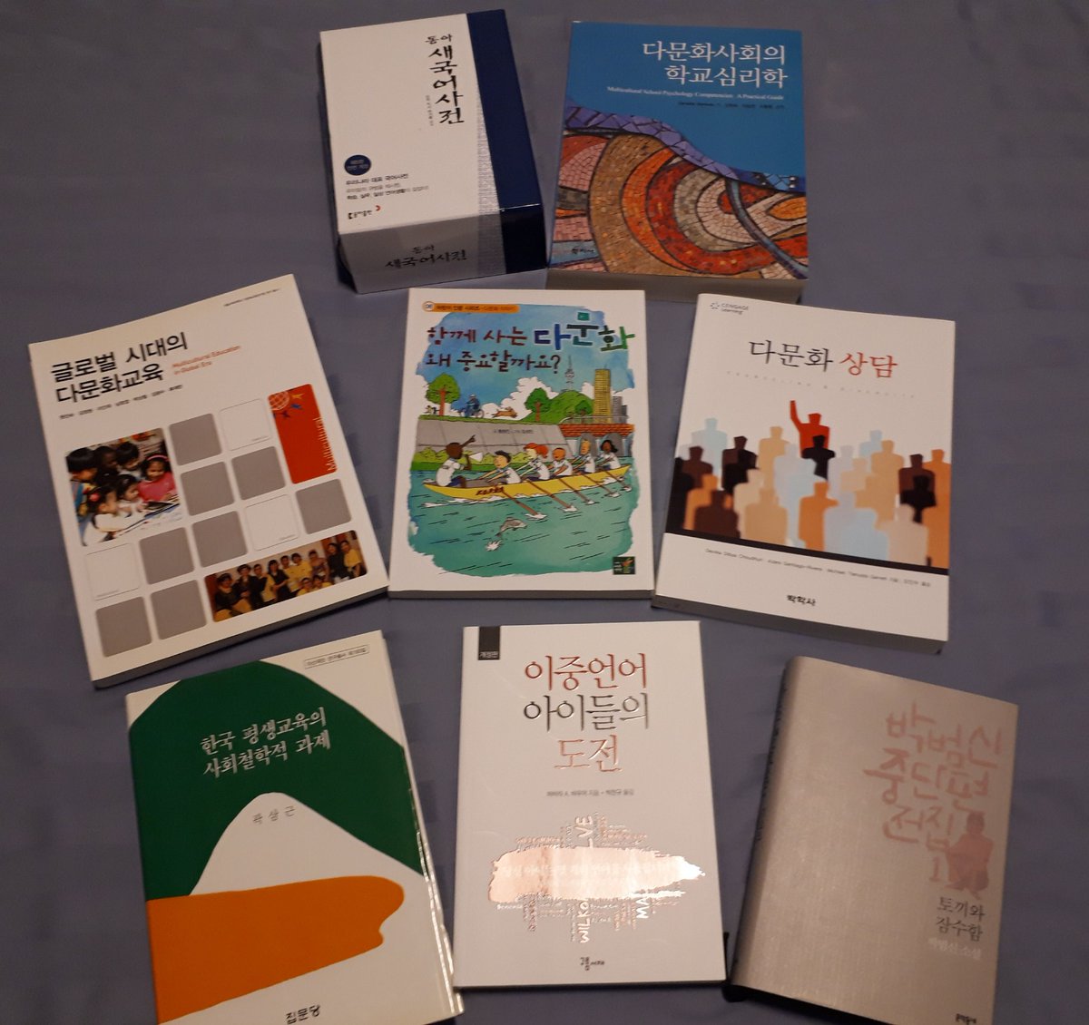 yukicoco624's tweet image. この渡韓で購入した、한한辞書と本達…
物凄く重たい…⤵️
スーツケースと機内とに分けて持ち帰ります。
あ！ノートパソコンもあるんだった😣
#다문화교육 #평생교육