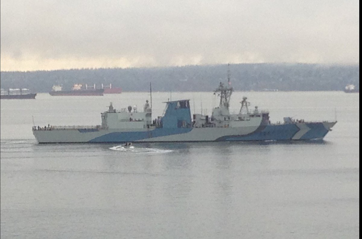 TheNewOcean's tweet image. I understand that the @Canucks lost the game. You left the @PortVancouver before I could mobilize my #KetchHarbour Camera Image Techs. You were steaming past #PointAtkinson. We deployed to shoot at First Narrows. We survived. 
@HMCS_NCSMRegina looks, awesome sir.