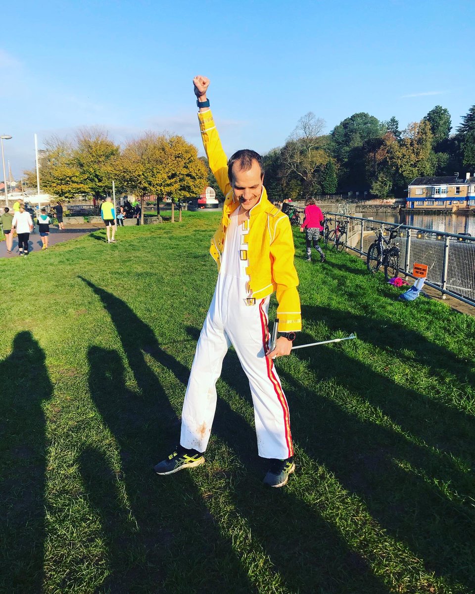 jonmajor33's tweet image. Today I completed my 100th parkrun at @exeterparkrun dressed as @freddie_mercury. Had to be done.
@DrBrianMay @QueenWillRock @OfficialRMT