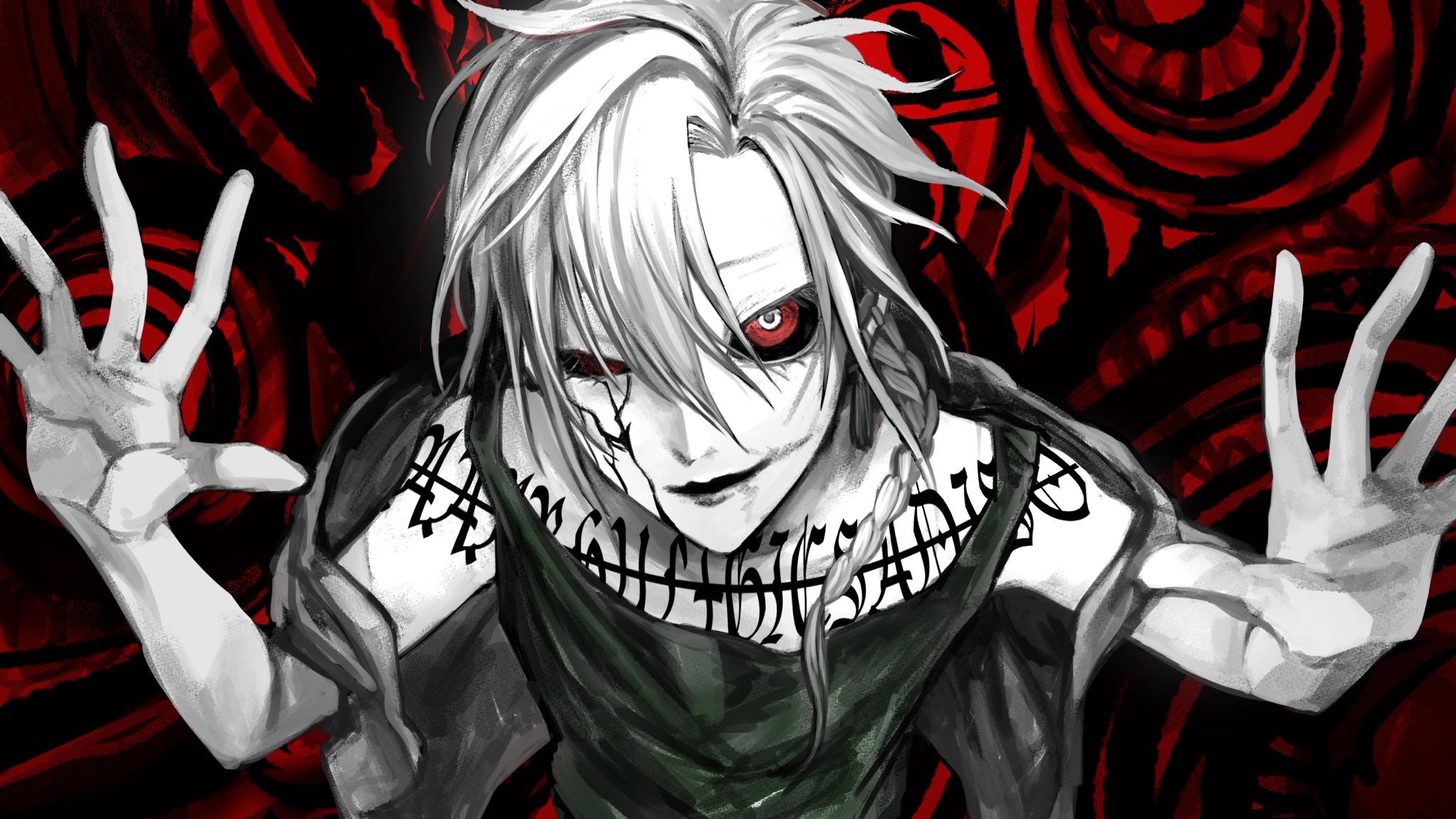 ট ইট র 小金井コガネ イラストレーター オートファジーの緑仙さんverのイラストを描かせていただきました 今回魚眼レンズ風でいつもと違う雰囲気で描いてみました 緑仙さんのかっけぇ歌と一緒に表情の変化にも注目して見てみてくださいね T