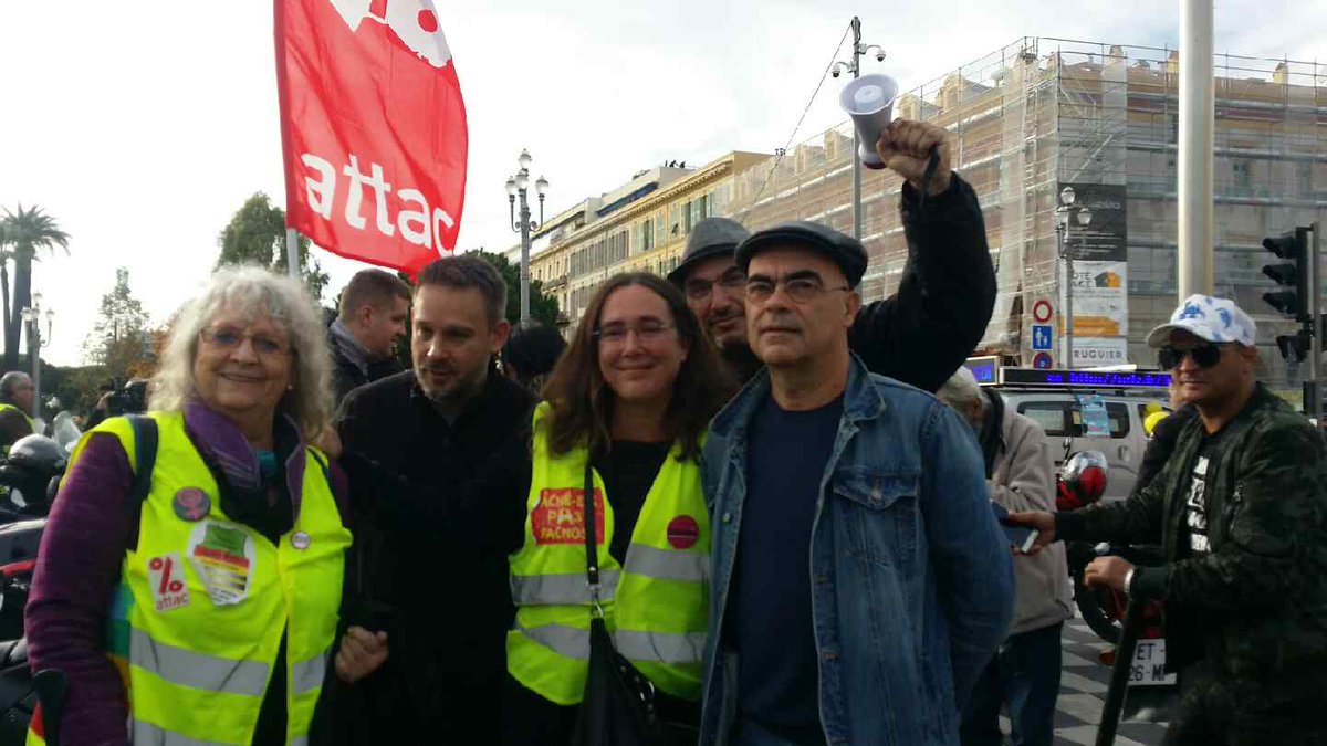 attac_fr's tweet photo. En direct de la manifestation des #GiletsJaunes à Nice, avec Geneviève Legay

Malgré la répression, on ne lâche rien !

#Acte53 #1AnDeColère https://t.co/aRCUOKZkje