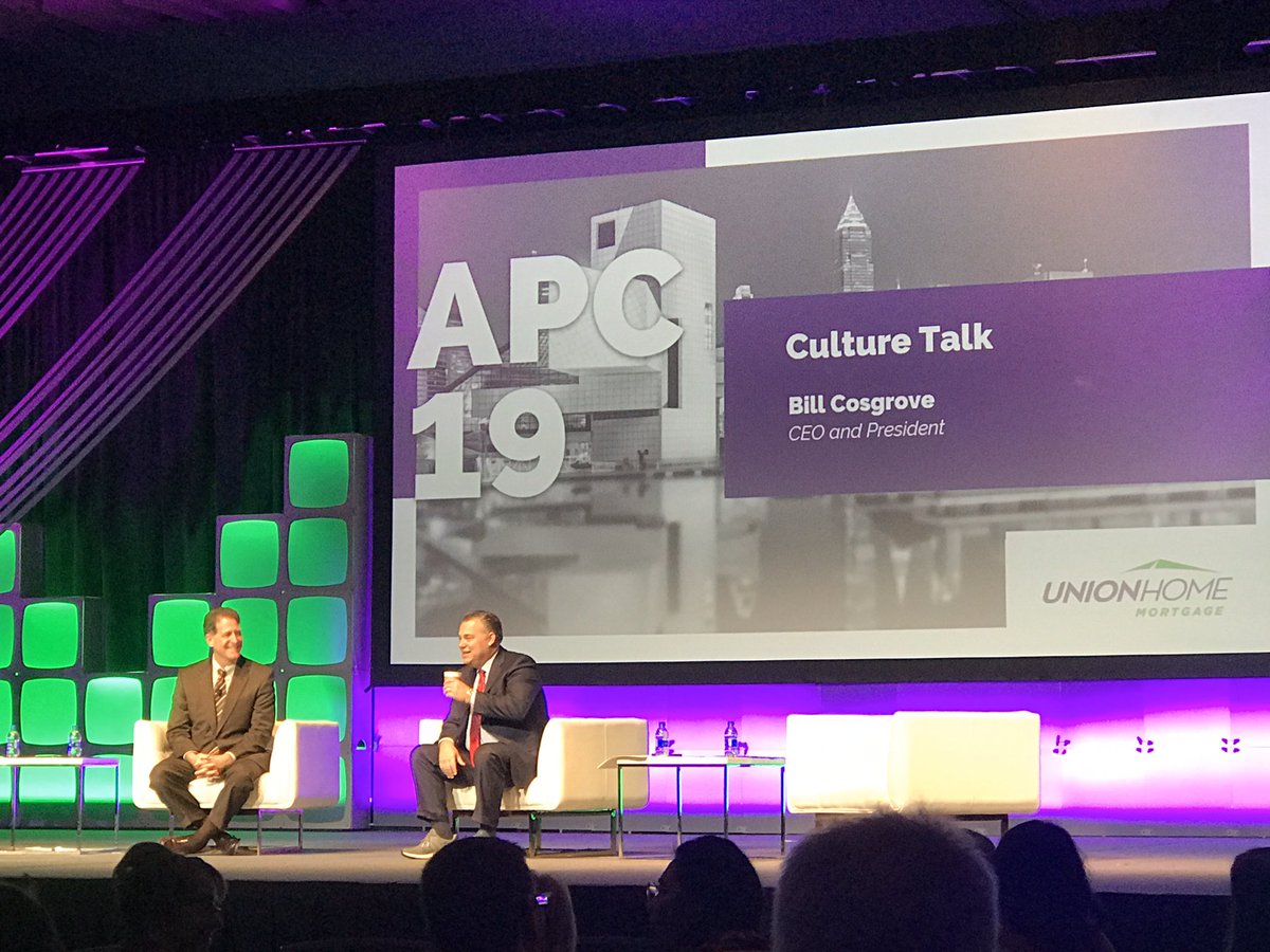 UnionHomeMtg's tweet photo. We’re learning about the importance of company culture this morning from @Bill_Cosgrove. #UHMAPC2019 https://t.co/NJLzuYg5tr