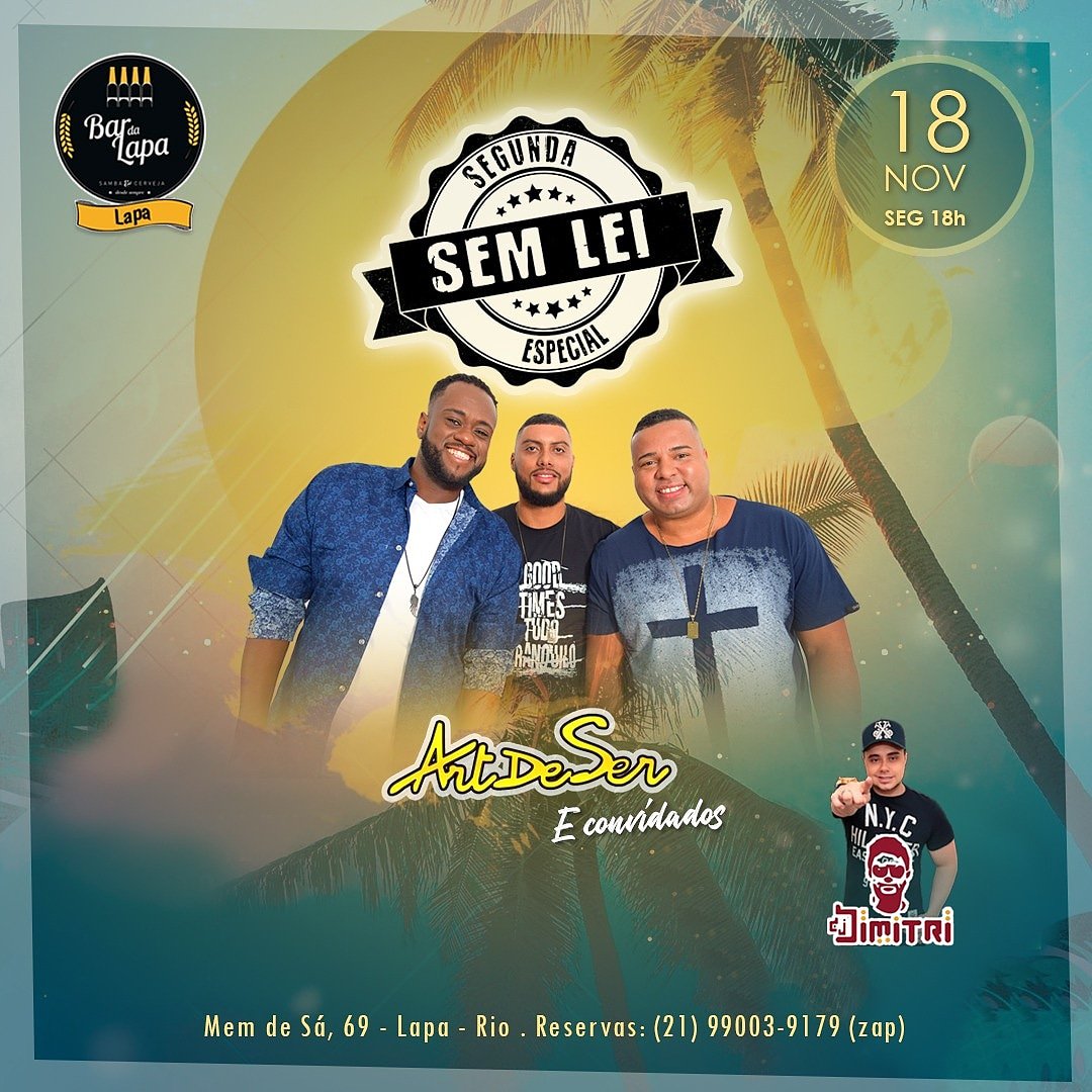 grupoartdeser's tweet photo. Nossa Segunda Sem Lei 18/11 a partir das 18h... Aguardando vcs no @bardalapa.lapa ......
.
.
#artdeser #segundasemlei #pagode #samba #show #segunda #bardalapa #equipeads https://t.co/CjtXYkOuum