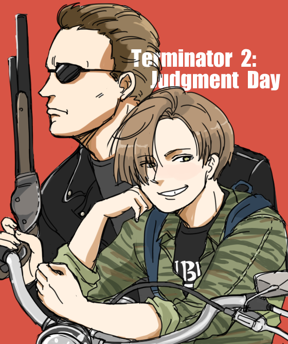 映画絵】遥か昔に描いたT-1000、T-800＆ジョン・コナーあった