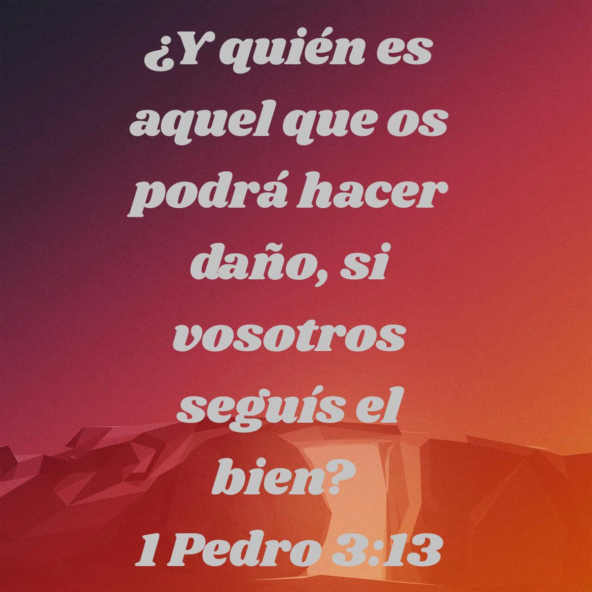 ¿Y quién es aquel que os podrá hacer daño, si vosotros seguís el bien?
1 Pedro 3:13 RVR1960
sigamos el bien para que nadie nos haga daño.💌♥🌈🎶🙏🌻