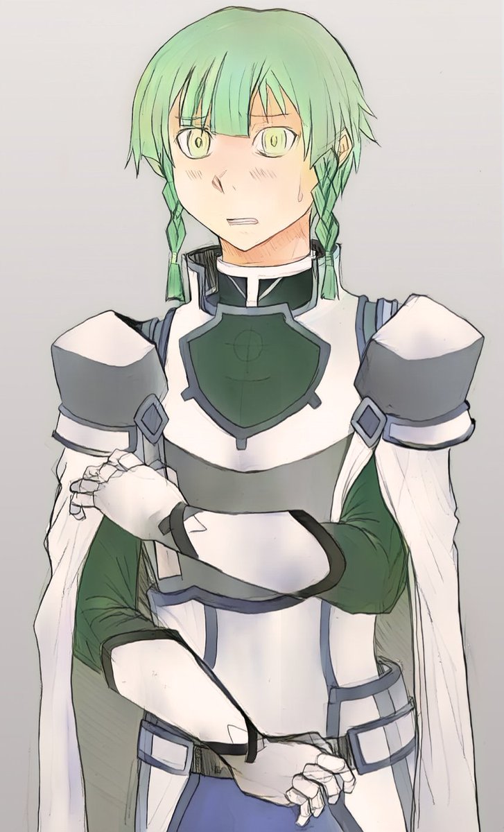 腹パンくん Sao アリシゼーション Wou 6 いよいよ今夜ですね 整合騎士 レンリ シンセシス トゥエニセブン こと レンリくんの活躍が セリフも 見れそうなんですが 5で全身像が見えてきたので習作です アニメでの姿をみるとちょっと頼りないヘタレな印象