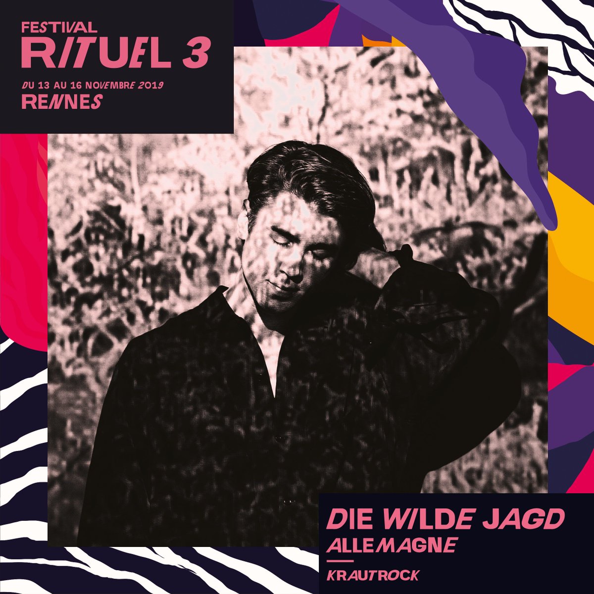 rituel111's tweet photo. Ce soir c'est notre Rituel de Clôture tant attendu 💥
Au programme, Deliluh, Die Wilde Jagd, Roe Deers et S Ruston, pour une soirée qui passera du post-punk à la techno, en passant par le krautrock ✨
Les préventes sont toujours par ici jusqu'à 21h00 👉 https://t.co/UcCTcvUur4 https://t.co/gkpbds24qE