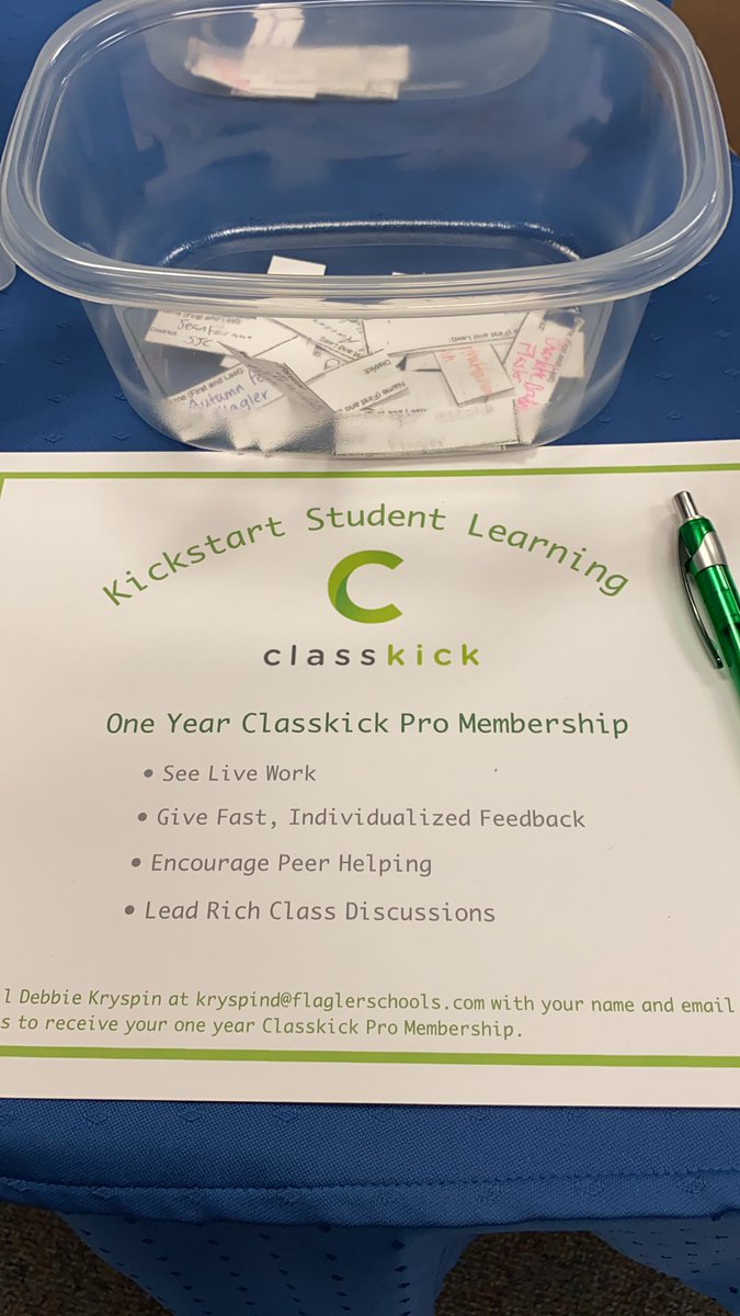 The raffle choices at <a href="/edcampflagler/">EdCamp Flagler</a> are amazing! Guess which prize is getting lots of raffle tickets... <a href="/Classkick/">Classkick</a> Thank you for your support!