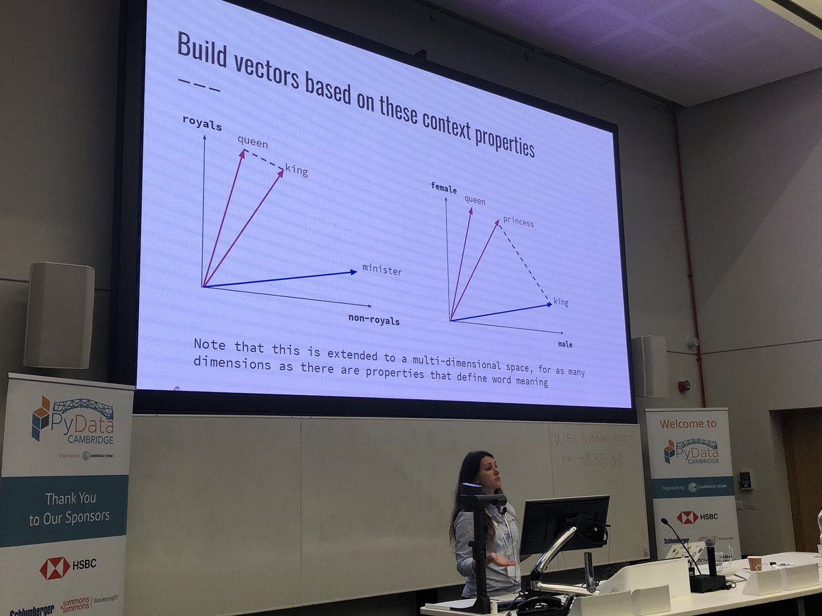 kirstie_j's tweet image. I love this phrase “you shall know a word by the company it keeps”! Really cool description of natural language processing in Ekaterina Kochmar’s opening keynote at #PyDataCambridge