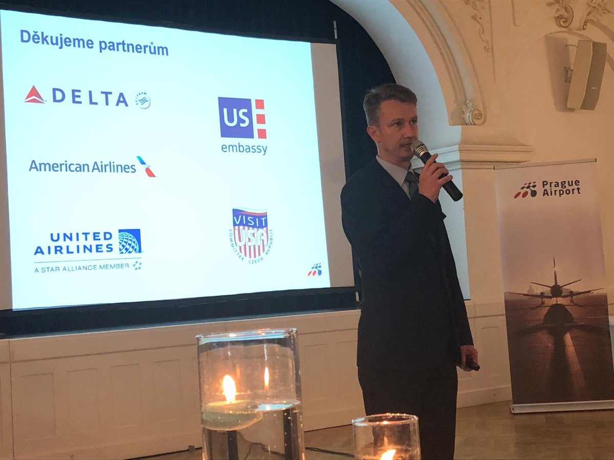 PragueAirport's tweet photo. Together with @Export2Europe and @USEmbassyPrague we went to the regions to meet travel and flight ticket agencies. We visited Ostrava, Olomouc, Zlín and Brno and informed here about news at the airport. Other stops in Pilsen and Prague 🚐 #flyfromPRG #VisitUSACZ https://t.co/6Z2ZasmVX5