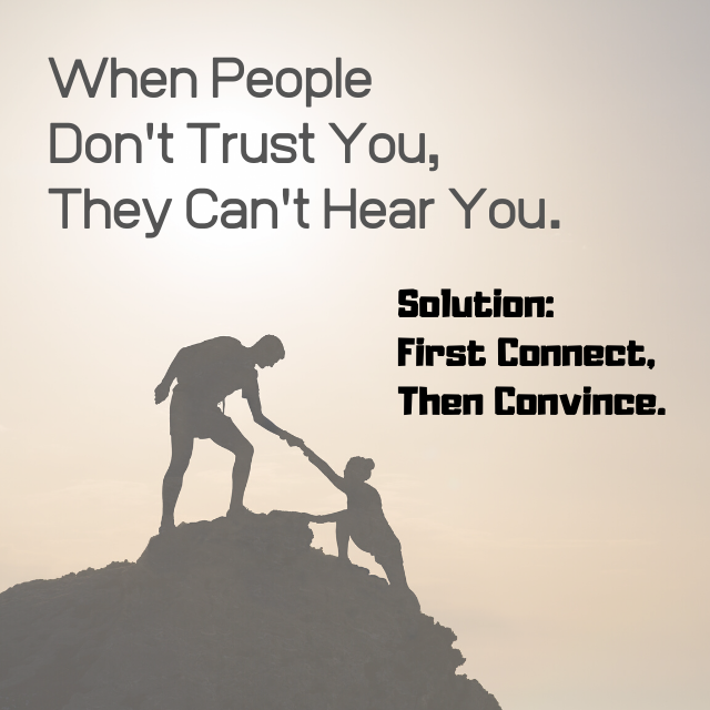 When people don't trust you, they can't hear you. Your solution: Connect &amp; convince. chinamobileseo.com/about/  #connect #convince #marketing #connections #linkedin #makefriends