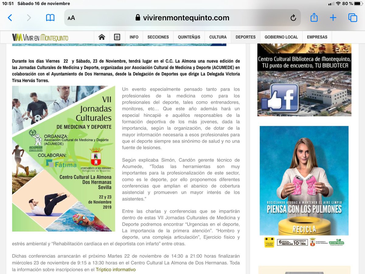 Ánimo, ya queda menos de una semana para las Jornadas. Inscripciones en acumede@acumede.es y en el mismo Centro Cultural La Almona en la tarde de las Jornadas. Información en 650463878