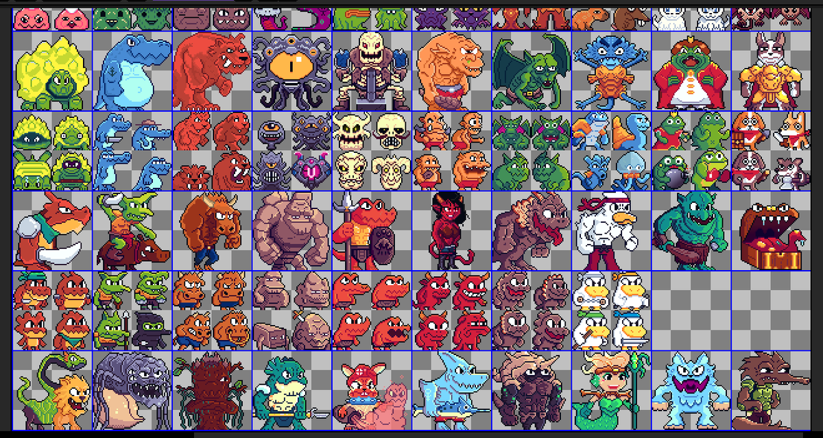 Beowulf_Pxl's tweet photo. BEHOLD!!! 
My RPG Monster List just grew a little more! 🔥😈🔥
#pixel #pixelart #ドット絵 #aseprite #gamedev https://t.co/AoMU9oZdBQ