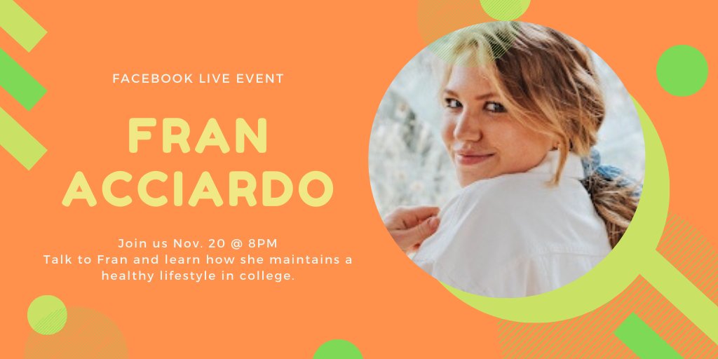 BitesBalanced's tweet photo. Be sure to toon in to our Facebook live event! Sam will be sharing her tips and tricks to a healthy college lifestyle. #baancedbites #healthycollege #healthychoices https://t.co/QtFO3XWlch