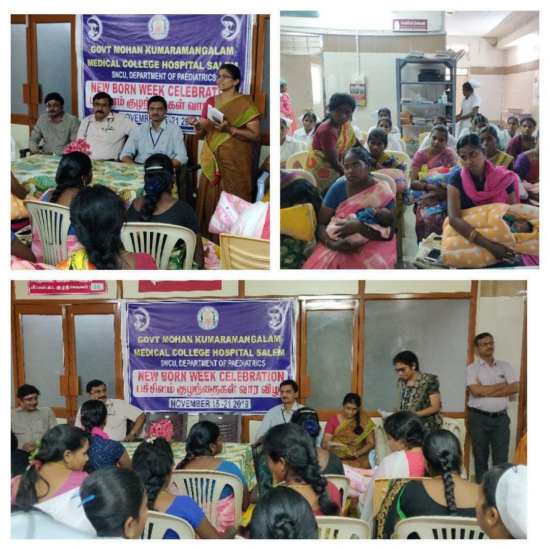 NHM_TN's tweet photo. #NationalNewBornWeek (15.11.19 to 21.11.19) #Fisrtday (15.11.19) Observed in அரசு மோகன் குமாரமங்கலம் மருத்துவக்கல்லூரி மருத்துவமனை #Salem https://t.co/vIuHgMj21y