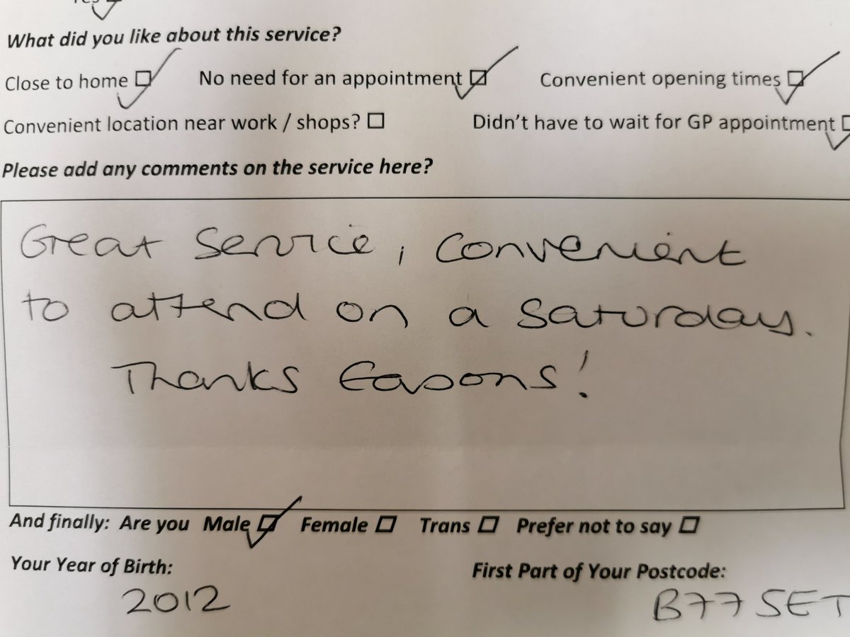 EasonPharmacy's tweet photo. We run our #pharmacy ENT service on Saturdays too 😁
Here's a patients review from just now 👍 https://t.co/vZ5cdEMe0M