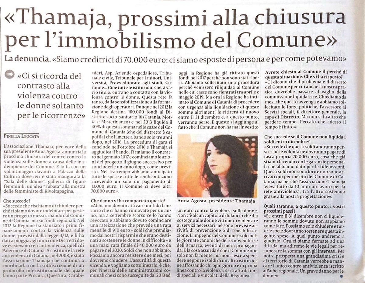 Oggi sul quotidiano <a href="/lasiciliait/">La Sicilia</a> 

<a href="/MLLSabbadini/">Con L.L. Sabbadini</a> <a href="/AntonellaVeltri/">Antonella Veltri</a> <a href="/concitadeg/">Concita De Gregorio</a> @direlaviolenza <a href="/lauraboldrini/">Laura Boldrini</a> <a href="/OttoemezzoTW/">Otto e Mezzo</a> <a href="/KelleddaMurgia/">Michela Murgia</a> <a href="/GiuliaGiornalis/">GiuliaGiornaliste</a> <a href="/nonunadimeno/">NonUnaDiMeno</a> <a href="/fattoquotidiano/">Il Fatto Quotidiano</a> <a href="/Nadiesdaa/">Nadia Somma Caiati</a>