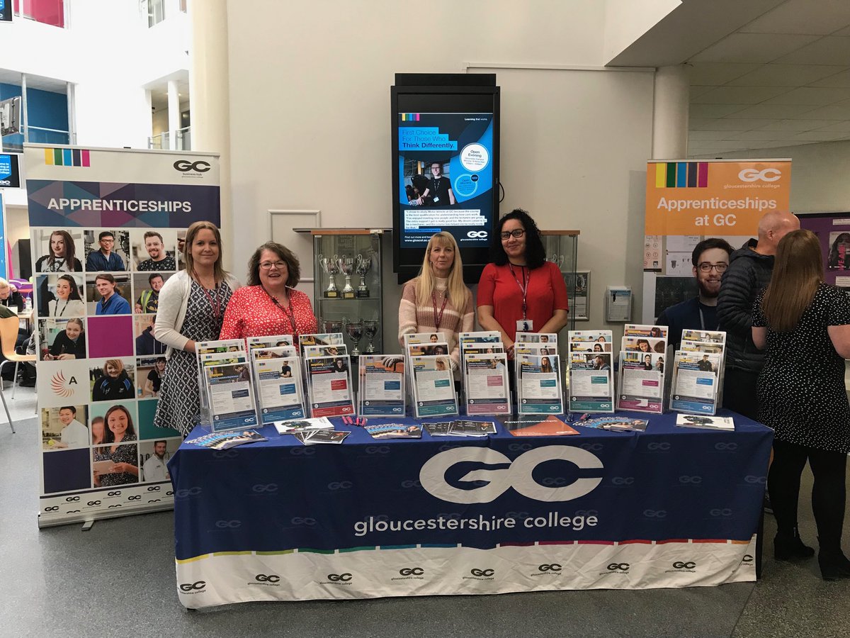 The Apprenticeship team all ready for our <a href="/gloscol/">Gloucestershire College</a> open morning today