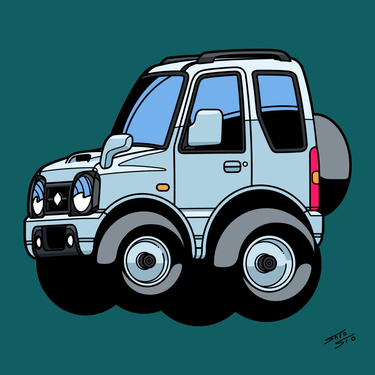 Suzuki Jimny Jb23 自動車 車 チョロq デフォルメ さとしお Satosioのイラスト