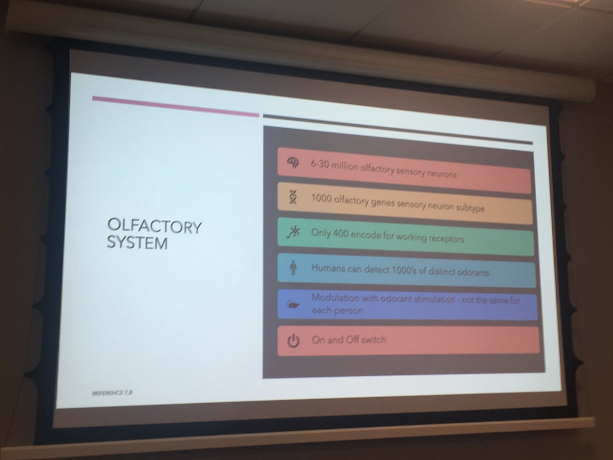KitchenBee's tweet image. ‘The human olfactory system is like a pick n mix bag. Humans have 400 working olfactory receptors but they are expressed in different ways’. Lissa Mclellland on the astonishing variety of smells that humans are capable of perceiving. #FifthSenseConference
