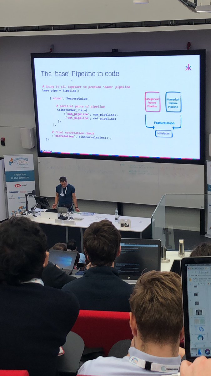 CambridgeSpark's tweet image. Creating ML pipelines with Scikit-Learn! #machinelearning  #PyDataCambridge #Python
