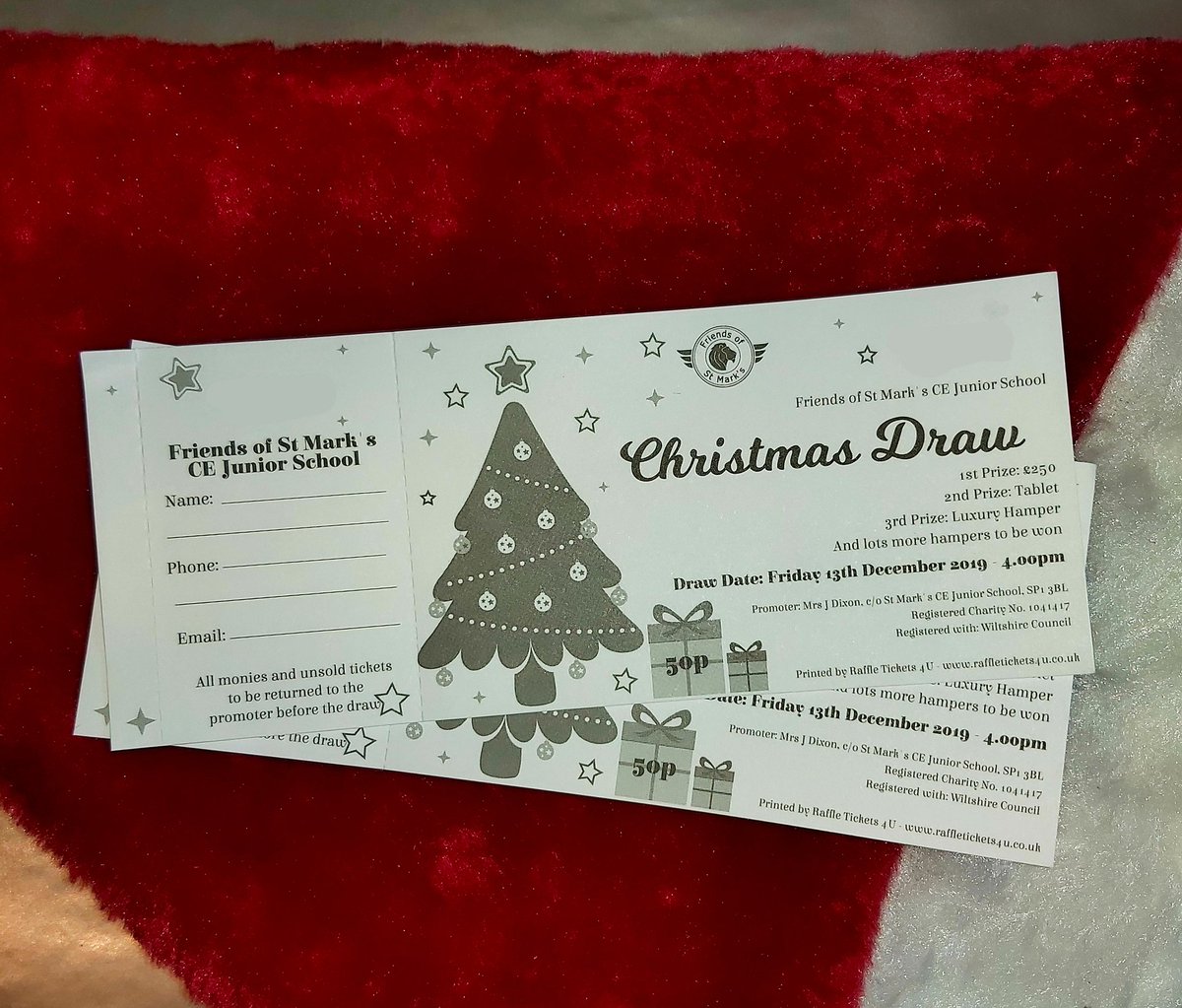 FosmStm's tweet photo. Our Christmas Draw tickets are now on sale with a top prize of £250! Tickets have been sent home in bags, please do return them (sold or unsold). More are available including from The Shop. https://t.co/YJAsmOr8SF