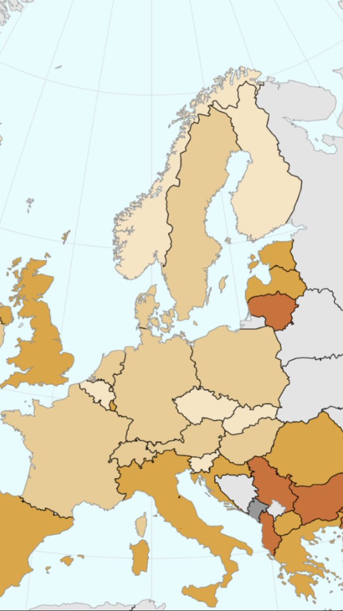 This is why @jeremycorbyn plans on collective bargaining matter so much. Compare bargaining coverage across Europe (green high, red low) with income inequality (lighter better, darker worse) @LauraPidcockMP