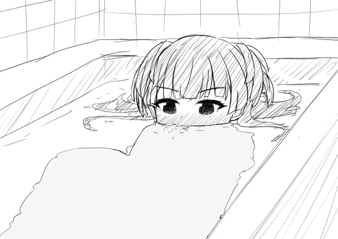 お風呂でぶくぶくする冬優子ちゃん 
