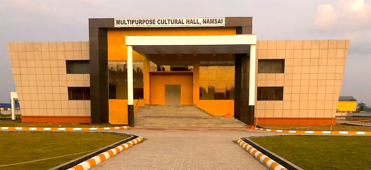 Inaugurated a beautiful and majestic state of the art Multipurpose Cultural hall at Namsai today. This building which has all the high end technology of sound and lights can accommodate 350 people at a time.