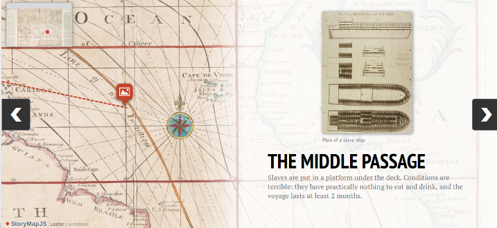 SiteHGRouen's tweet image. Réaliser une storymap sur le trajet d'un navire négrier au XVIIIe s en LCE avec #StoryMapJS et les ressources du site slavevoyages.org A retrouver sur notre site:
hist-geo.spip.ac-rouen.fr/spip.php?artic…