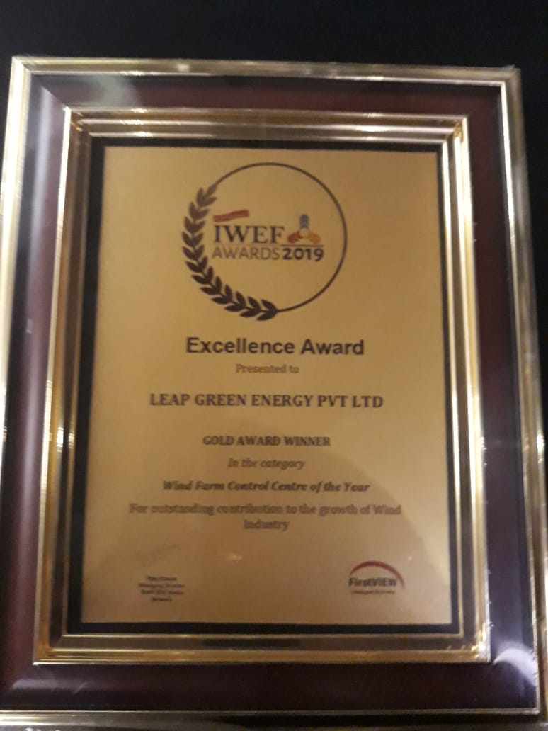LeapGreen's tweet photo. LGE was awarded gold in the categories "Best Data Analytical Team of the Year &amp; Best Wind Farm Control Centre of the Year" and silver in the category "Energy Forecasting &amp; Scheduling Company of the Year" for outstanding contribution to the growth of Wind Industry by IWEF2019. https://t.co/GBa6VmXY5y