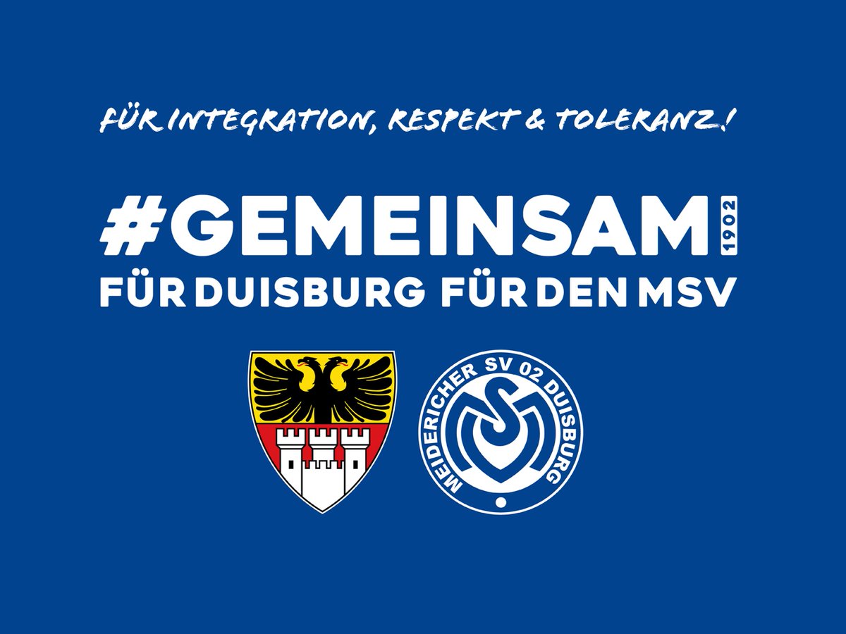 MSVDuisburg's tweet photo. Für den gesunden Menschenverstand! #Duisburg ist Sonntag, 13 Uhr, bei der Kundgebung auf der Bahnhofsplatte: Für Integration, Respekt &amp; Toleranz! So, wie wir #Zebras es in unserem #MSV-Leitbild sagen. #Gemeinsam1902 für Duisburg. Wer von euch zeigt Sonntag auch Streifen? https://t.co/3DrLj98qvQ