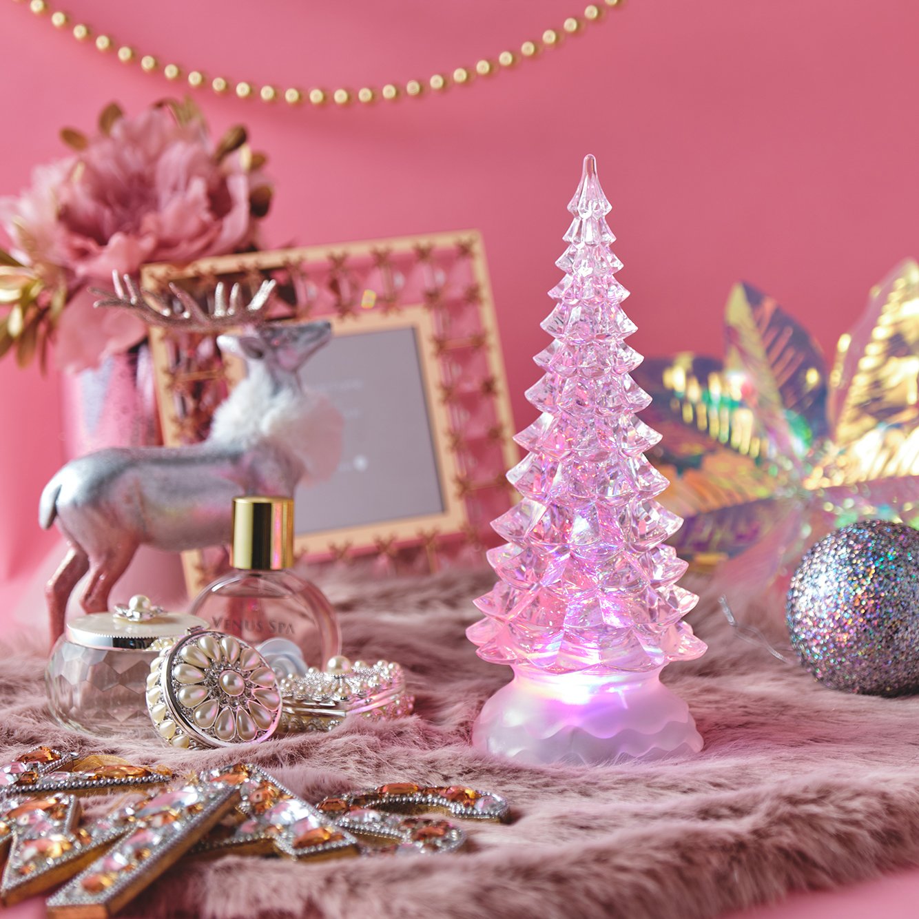 フランフラン！USB ウォーターツリー ピンク×ホワイト Francfranc