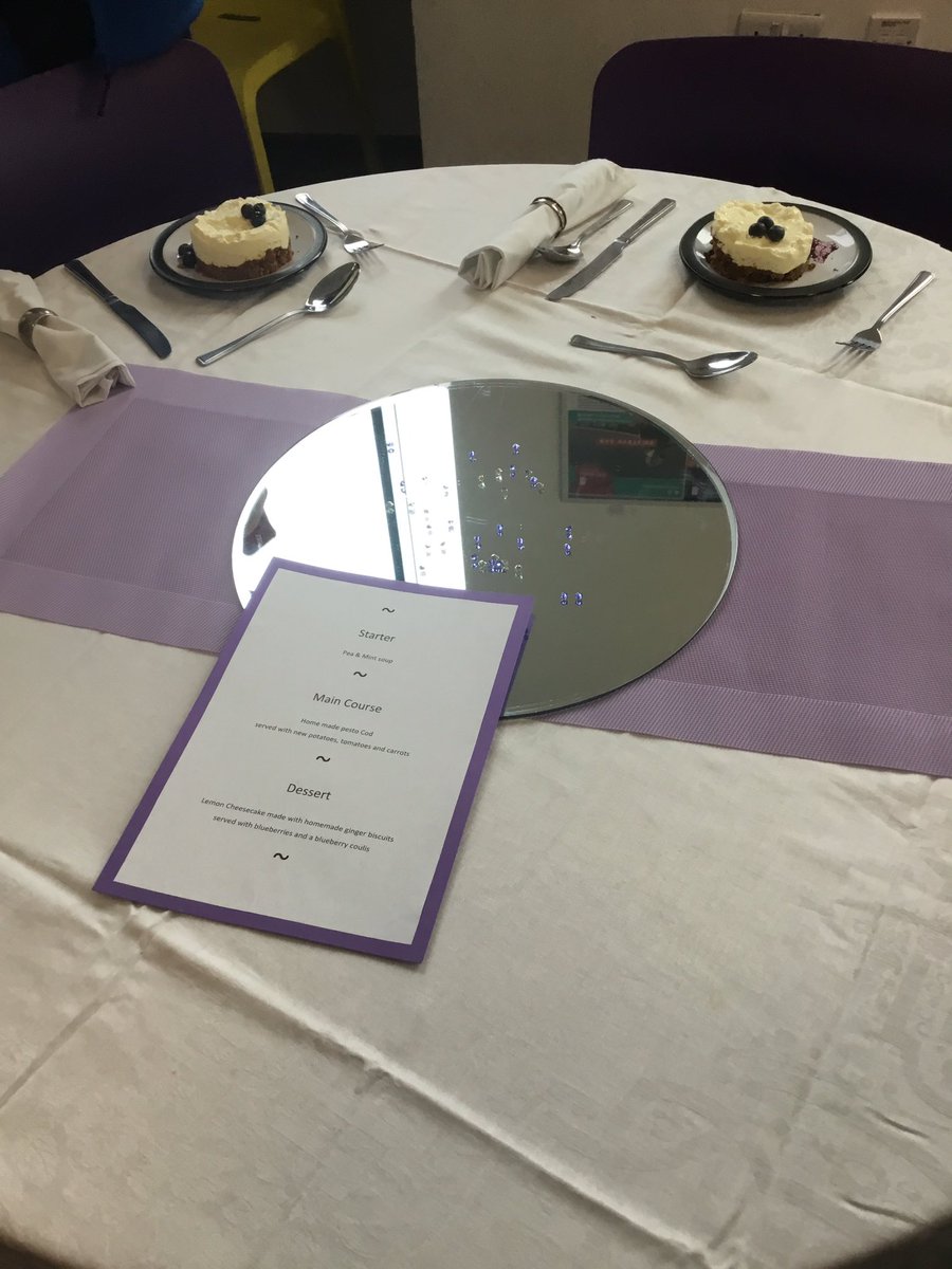 Isobel’s final course, lemon cheesecake with blueberries and a blueberriy coulis #WhateverItTakes #weareroundhay #roundhayhead