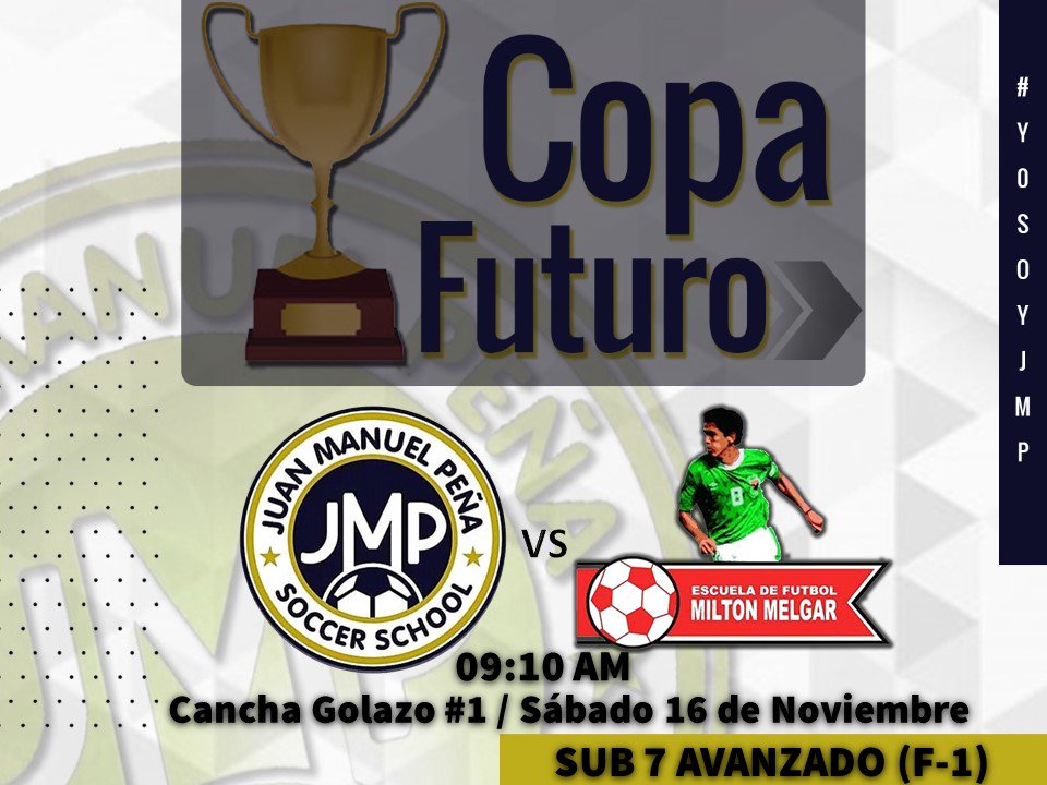 jmpsoccerschool's tweet photo. #CopaFuturo 🏆| Hoy inicia un nuevo reto para nuestras categorías de JMP😎🔥
-
Acompaña a nuestros campeones en esta historia 🏃‍♂️🔵⚪
- 
Desliza 👆 y enterate de nuestros horarios de la primera jornada 👏
#YoSoyJMP https://t.co/jT2xHeSB1H