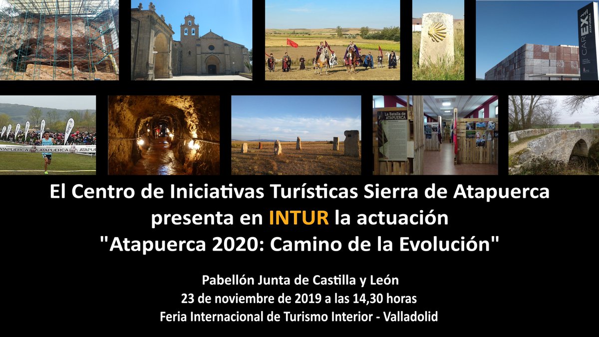 citatapuerca's tweet photo. El Centro de Iniciativas Turísticas Sierra de Atapuerca promociona el territorio en la Feria Internacional de Turismo Interior - #INTUR en #Valladolid.
#fecitcal #CyLesvida #CITAtapuerca #Atapuerca #Burgos
#BatalladeAtapuerca #INTUR2019 #CaminodeSantiago #FAtapuerca #MEH #CAREX https://t.co/ffXpq1ibcX