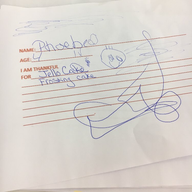 StacieNajac's tweet image. Phoebe is 4 and thankful for Jell-O cake and frosting cake! So much sweetness right there! #blessed #Thankful #ducrew #twentyfive #xxv #25