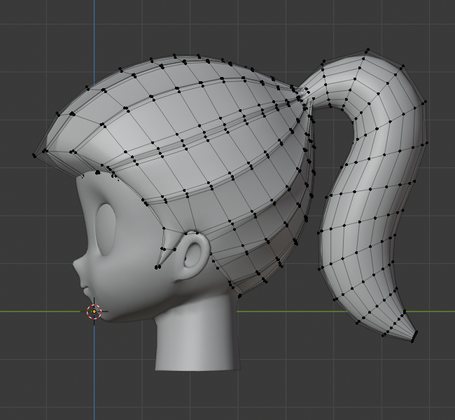 Rgba Rgb Cmyk على تويتر Blenderで髪の毛を作ってみる うまく行かない前髪 は後回しにして 横 後髪とポニテを先に作る 無駄に頂点が多くて三角ポリゴンが多数あるメッシュになってしまった
