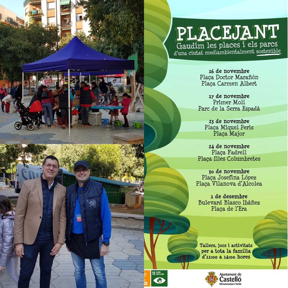 Interesante iniciativa para disfrutar de las plazas y parques de #Castelló. #DistritoEsteCs
