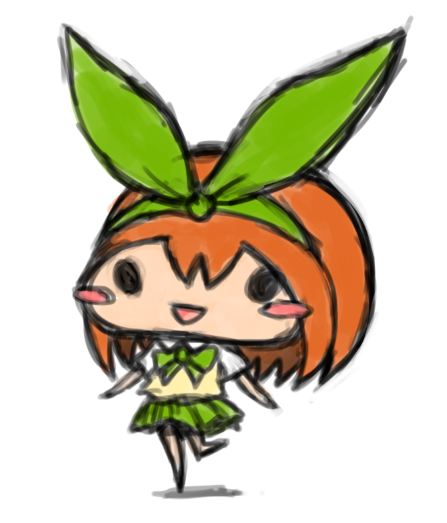 時々_Alias🍀fenrirさんがTwitterに投稿した中野四葉(五等分の花嫁)のイラスト。
