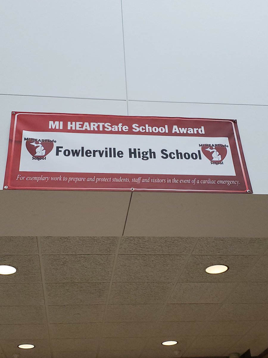 Proud to hang this in our main atrium of FHS. This is a sign of how dedicated FHS's staff is to providing the safest environment for students and staff to learn and grow. #VillePride