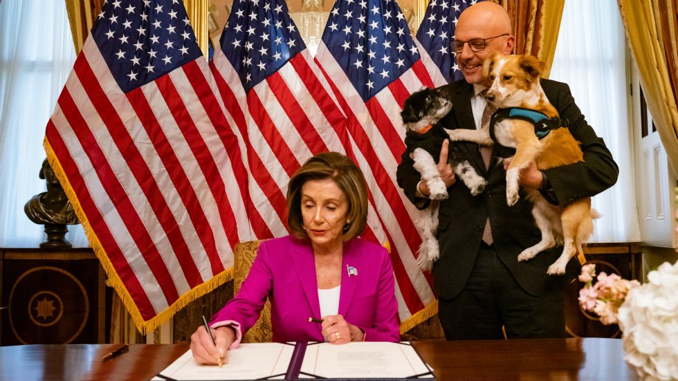 thehill's tweet image. Pelosi signs bill making animal cruelty a federal crime hill.cm/LrMETGv