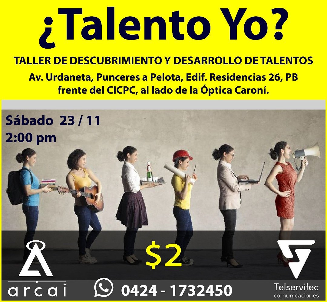 FSanMiguelUrda's tweet photo. "Descubre tu talento, descubre tus habilidades y reencuéntrate con tu pasión"
Conversatorio que te permitirá descubrir ese talento que te permitirá abrir nuevos horizontes en tu vida.
.
.
#emprendimiento #Talento
#Startup #oportunidades
#oportunidad
#caracas #venezuela https://t.co/7pEL1nsm3H