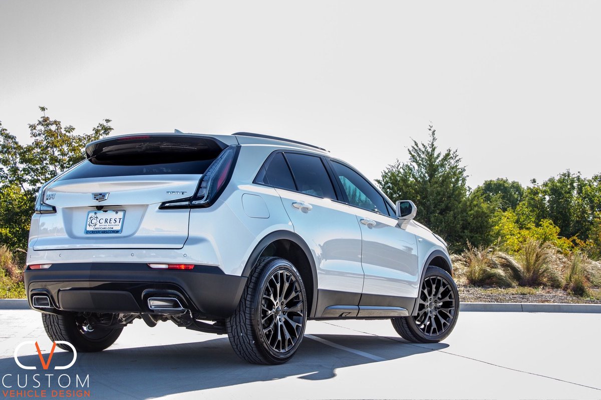 CVDAuto's tweet photo. Cadillac XT4 with Gloss Black Vogue VT383 wheels done by Custom Vehicle Design. What are you waiting for? Customize your vehicle with CVD today! ⠀
. ⠀
. ⠀
#Cadillac #XT4 CadillacXT4
#Vogue #Voguewheels #VT383 ⠀
#CVD #CVDauto #Cars #Trucks #CustomVehicleDesign #SUVs https://t.co/IOTTCs1mAI