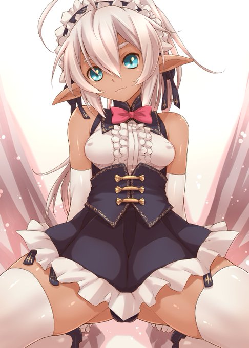 久しぶりに褐色エルフメイドさん描いたん
(o'ω`o) 